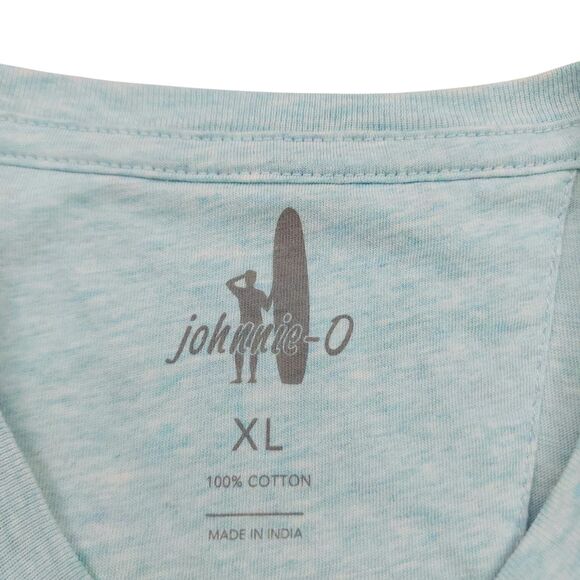 Johnnie-O T-Shirt Mens XL Green Cotton Short Sleeve Crew Neck Outdoor Beach - Picture 7 of 10